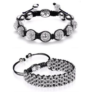 (2) NOGU Bracelets, Black Sliver Crystal Kikiballa